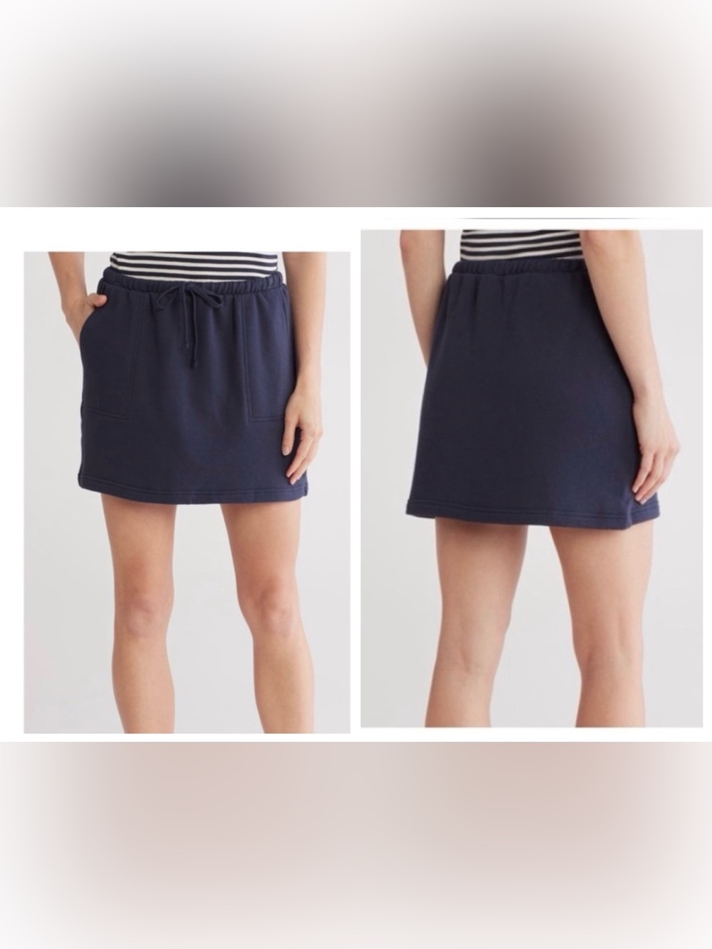 Splendid Navy Blue Skirt size Medium with pockets
